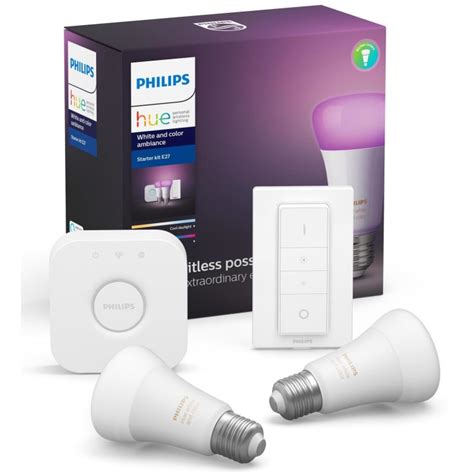 Philips Hue E White Color Startpakke K B Hue Startpakke