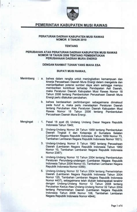 PDF PEMERINTAH KABUPATEN MUSI RAWAS 1 Tahun Buku Perusahaan