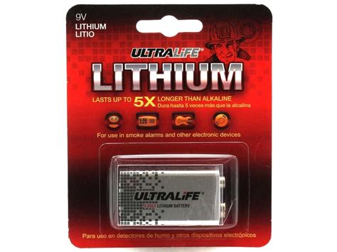 UltraLife U9VL J P BP 9V 1200mAh Lithium LiMnO2 Battery Snap