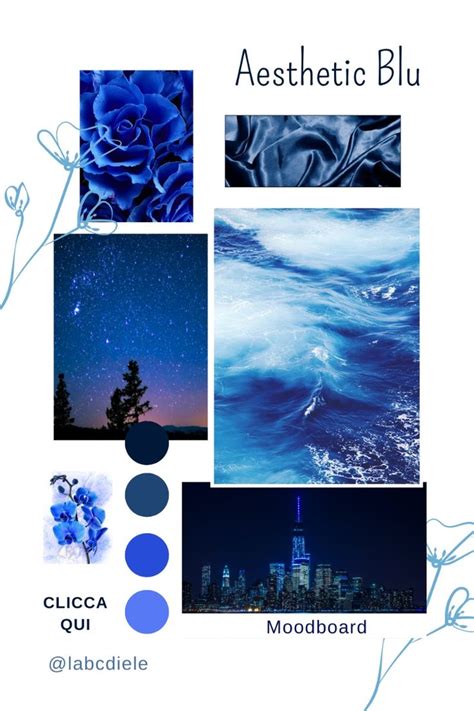 Moodboard Blu Aesthetic In Mood Board Mood Boards Color Palette