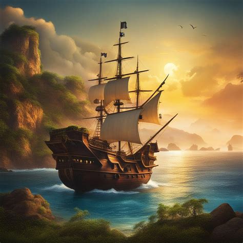 A Pirate ship Digital Art by NextWay Art - Fine Art America