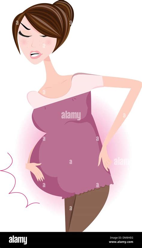 Maternity Pregnant Woman Holding Her Belly Stock Vector Image And Art