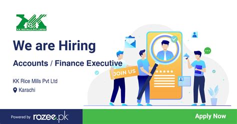 Accounts Finance Executive Job Karachi KK Rice Mills Pvt Ltd ROZEE PK