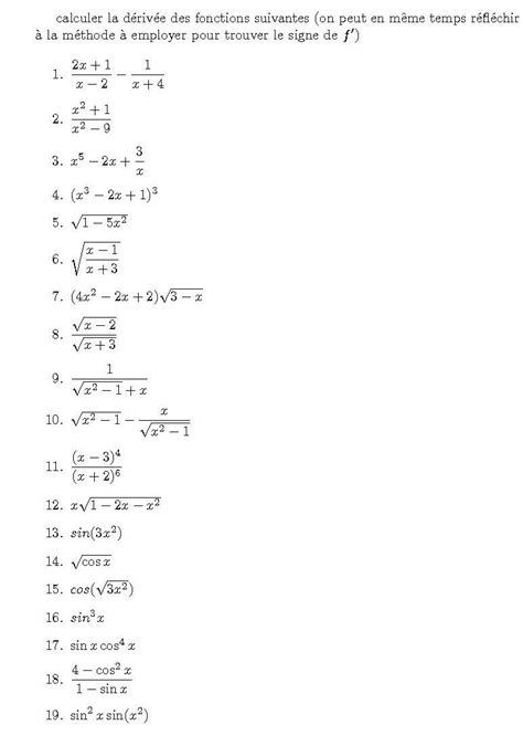 D Riv E De Fonctions Exercices De Maths Corrig S En Terminale S