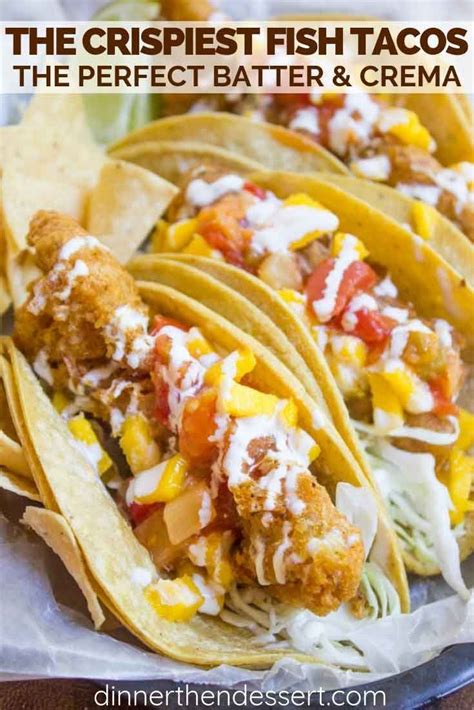 Crispy Fish Tacos With A Cod Fried With A Light And Crispy Beer Batter