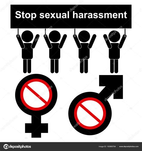 Stop Sexual Harassment Vector — Stock Vector © Tifannysanblan 182865794