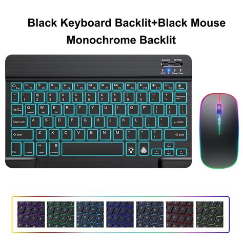 Inch Backlight Bluetooth Keyboard Mouse For Ios Android Windows