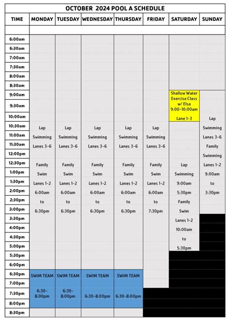 Pool Schedule – Greater Scranton YMCA