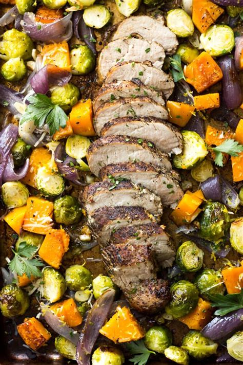 Oven Roasted Pork Tenderloin With Fall Vegetables Recipe