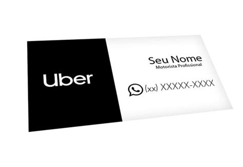 Cart O De Visita Motorista Uber Unidades Modelo Elo