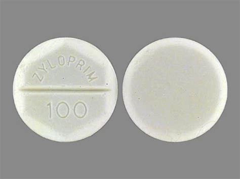 Zyloprim 100 Pill White Round 9mm Pill Identifier