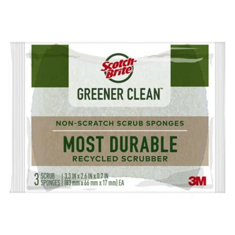 Scotch Brite Greener Clean Non Scratch Scrub Sponge Count Count