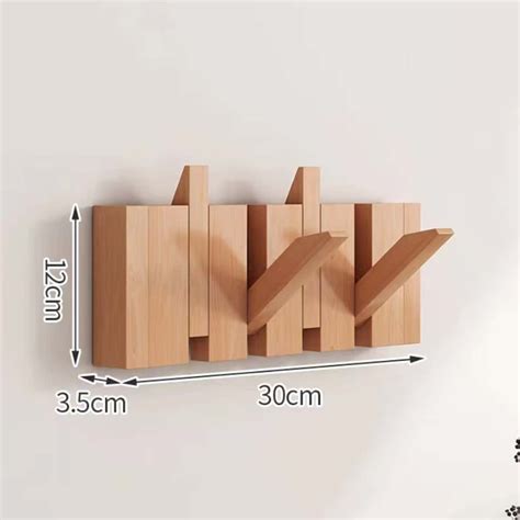 Estante De Pared De Rack De Abrigo De Madera Maciza Con Dise O De