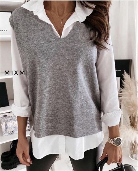 РУБАШКА+ЖИЛЕТКА ЖЕНСКАЯ in 2024 | Clothes, Fashion, Open shoulder tops