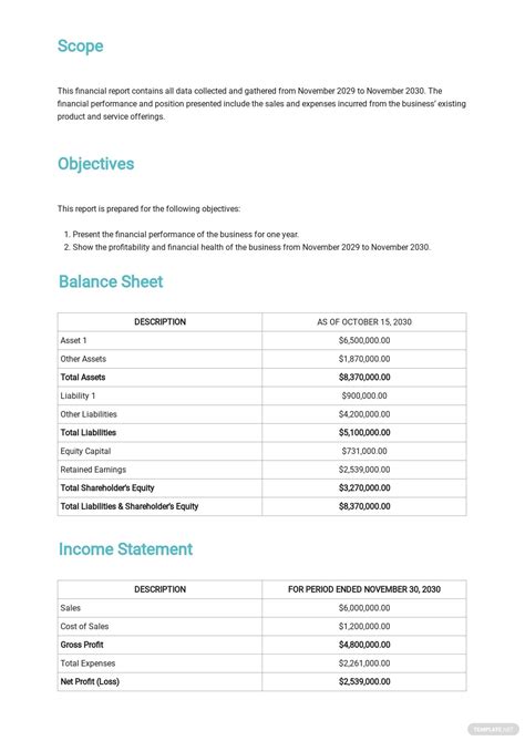 Annual Report Template Google Docs