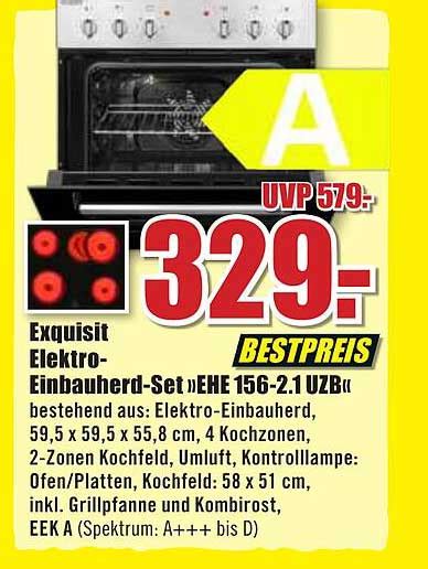 Exquisit Elektro Einbauherd Set „ehe 156 2 1uzb“ Angebot Bei B1