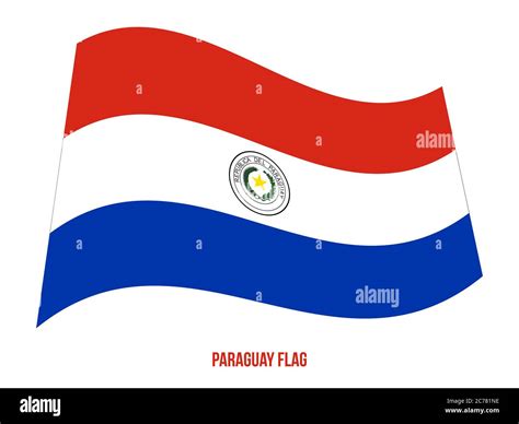 Paraguay Flag Waving Vector Illustration On White Background Paraguay