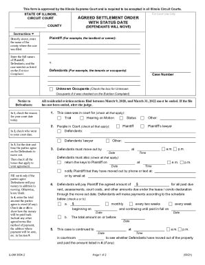 Fillable Online Illinois Standardized Forms Approved Agreed