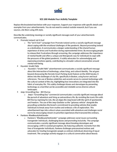SCS 100 Module Four Activity Zachary Russell SCS 100 Module Four