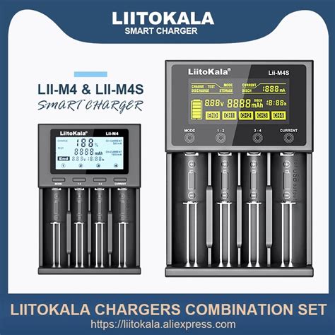 1 5PCS LiitoKala Lii M4 Lii M4S 18650 Rechargeable Battery Smart