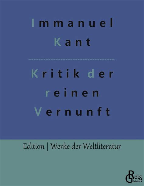 Kritik Der Reinen Vernunft Immanuel Kant Buch Jpc