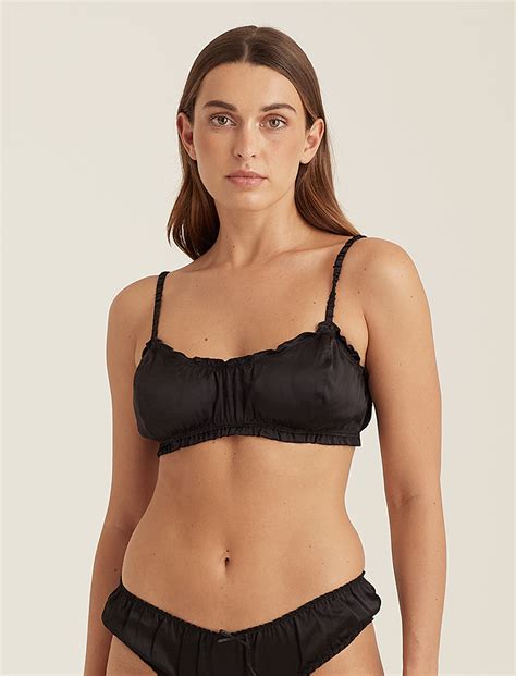 Audrey Mulberry Silk Bralette Papinelle Sleepwear Au