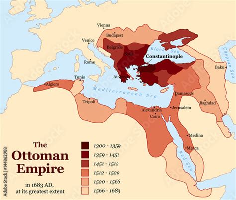 Turkish History The Ottoman Empire At Its Greatest Extent In 1683