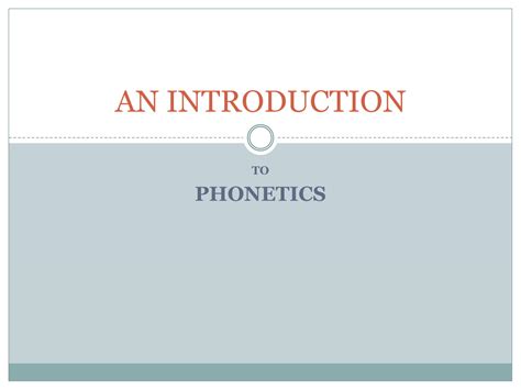 SOLUTION An Introduction To Phonetics Manner Articulation Studypool