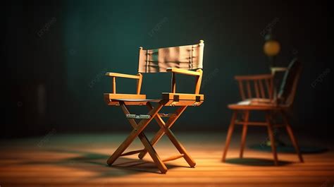 Illustration Of 3d Rendered Director S Chair Background, Movie Director ...