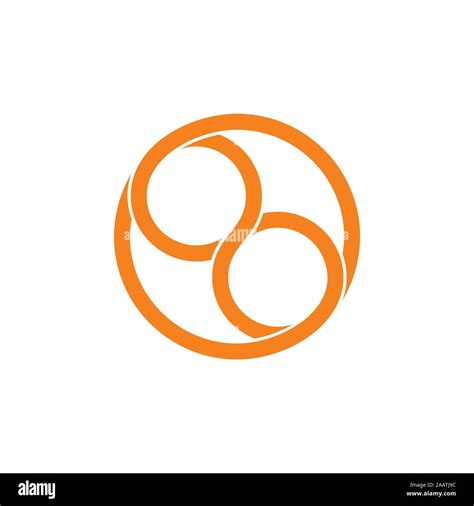 Circle Infinity Lines Overlapping Logo Vector Stock Vector Image Art