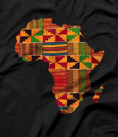 Personalized Cool Africa Map Kente Cloth T For Men Women African Lover T Shirt All Star Shirt