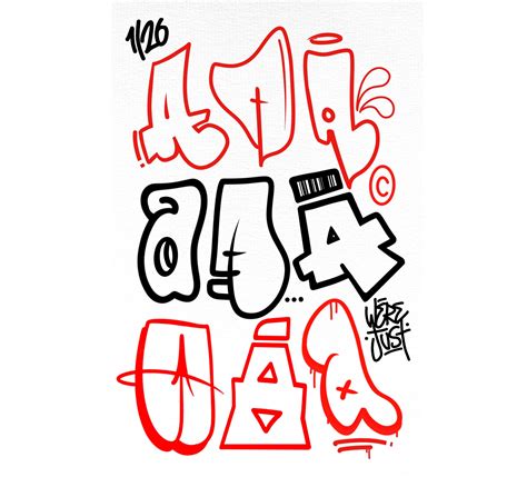 Graffiti Alphabet Throw Up Letters