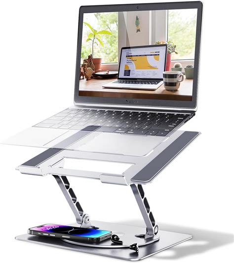 DUCHY Adjustable Laptop Stand 360 Rotation, Ergono Portable Computer ...