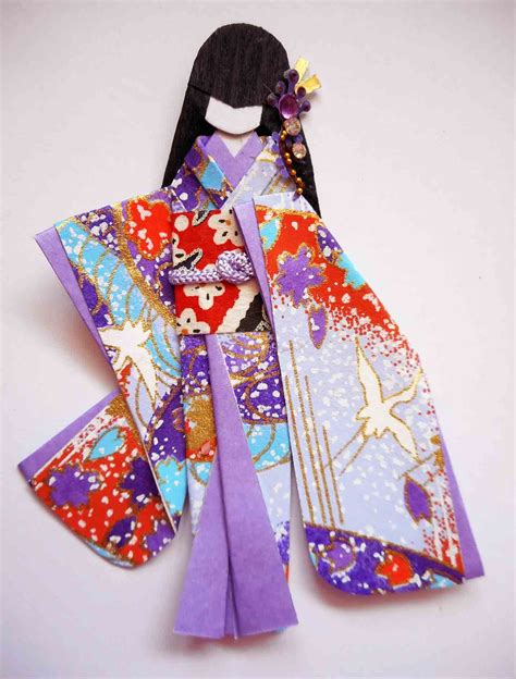 Japanese Origami Doll 4 Origami Cards Paper Crafts Origami Diy