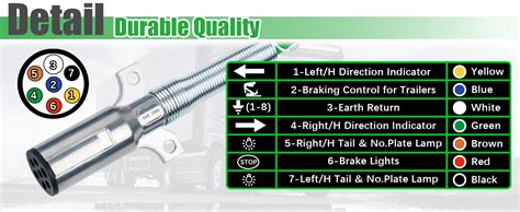 Amazon Ailbiuko Way Coiled Trailer Cord Ft Abs Heavey Duty