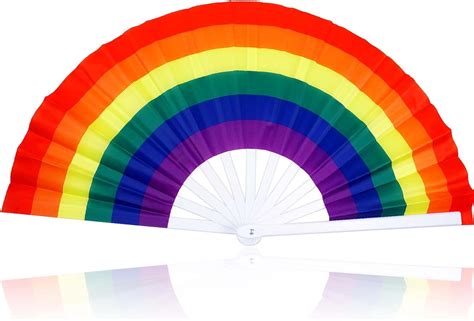 Amazon Temogole Pack Large Pride Rainbow Fans Hand Fan Gay Fan Pride Month Festival Big