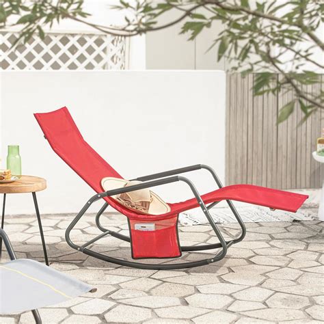 Sobuy Ogs Ms Schommelstoel Relaxstoel Ligstoel Lounge Chair Tuinstoel