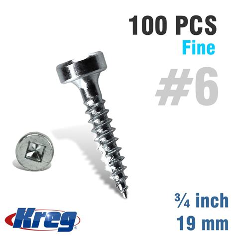 Kreg Pocket Hole Screws Fine Pan Head Ct Go Green Store