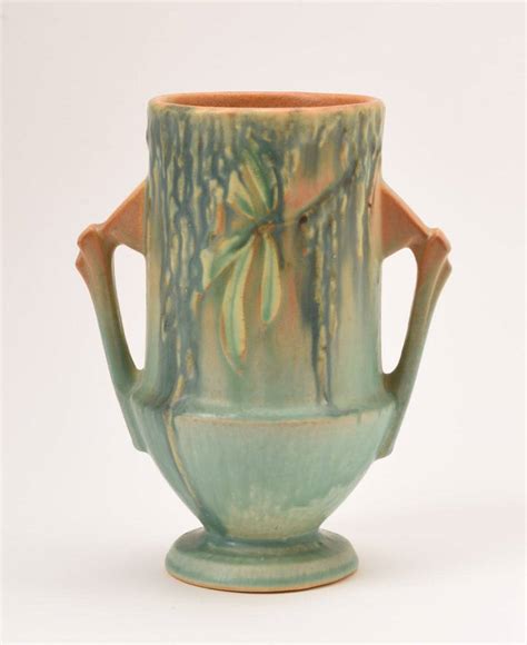 Roseville Pottery Peach Moss Vase Auction