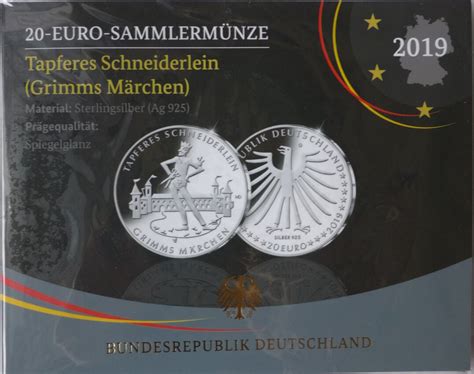 Bundesrepublik Deutschland 20 Euro 2019 G 20 Euro Sammlermünze