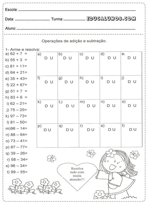 Professores Atividades de matemática para o 2 ano Atividades de