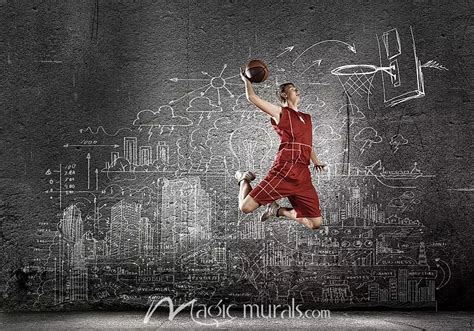 Slam Dunk Basketball Wallpaper Mural by Magic Murals