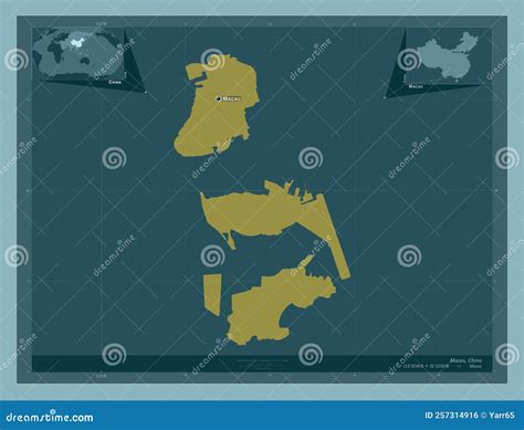 Macau China Solid Labelled Points Of Cities Stock Illustration