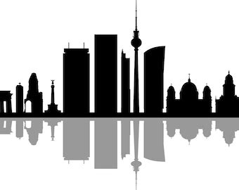 MÜNCHEN Bayern Deutschland SKYLINE City Umriss Silhouette Vektor Grafik