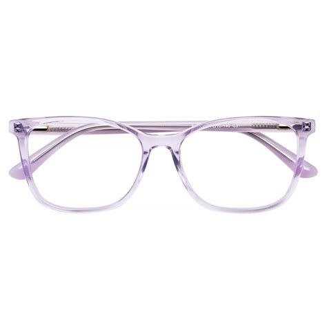 Z1001 Rectangle Purple Eyeglasses Frames Leoptique