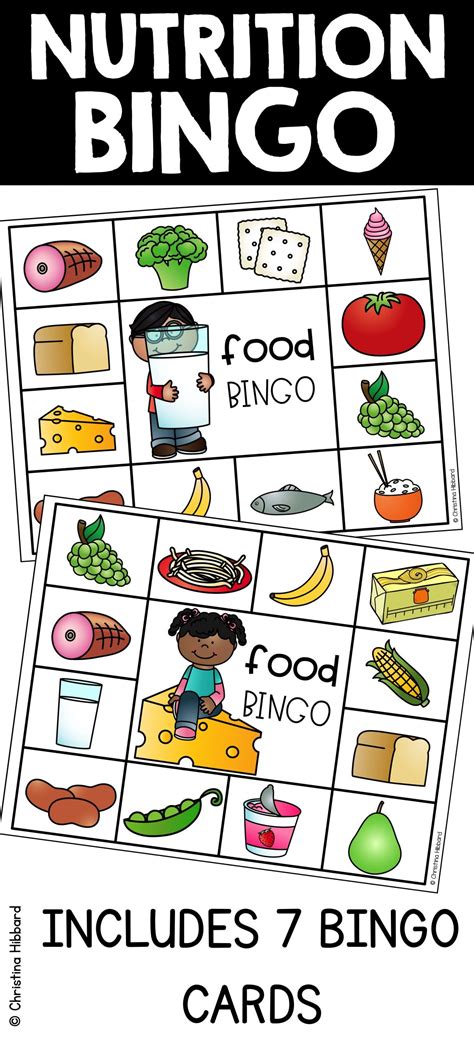 Printable Nutrition Bingo Cards Printable Bingo Cards