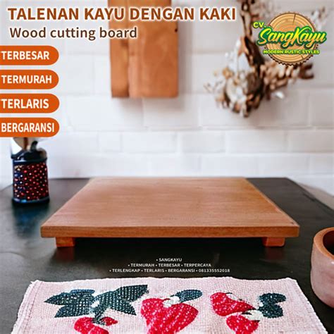 Jual Talenan Kayu Besar X X Cm Talenan Kaki Wooden Cutting Board