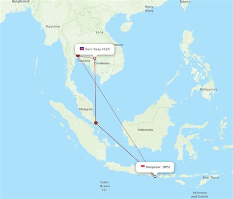 All Flight Routes From Denpasar To Siem Reap Dps To Rep Flight Routes