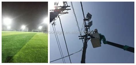 Lapangan Tenis Sepak Bola Lapangan Olahraga Stadion Lampu Sorot Outdoor