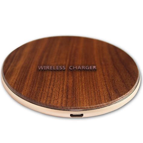 Odmoem Qi 5w75w10w Wooden Bamboo Mobile Phone Wireless Charger